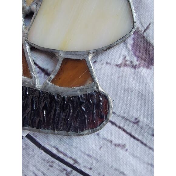 Vintage Mushrooms Stained Metal Glass Sun Catcher - Picture 5 of 5